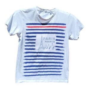 Casual Kids White Blue & Red Short Sleeve Paris T-Shirt - Size 12Y
